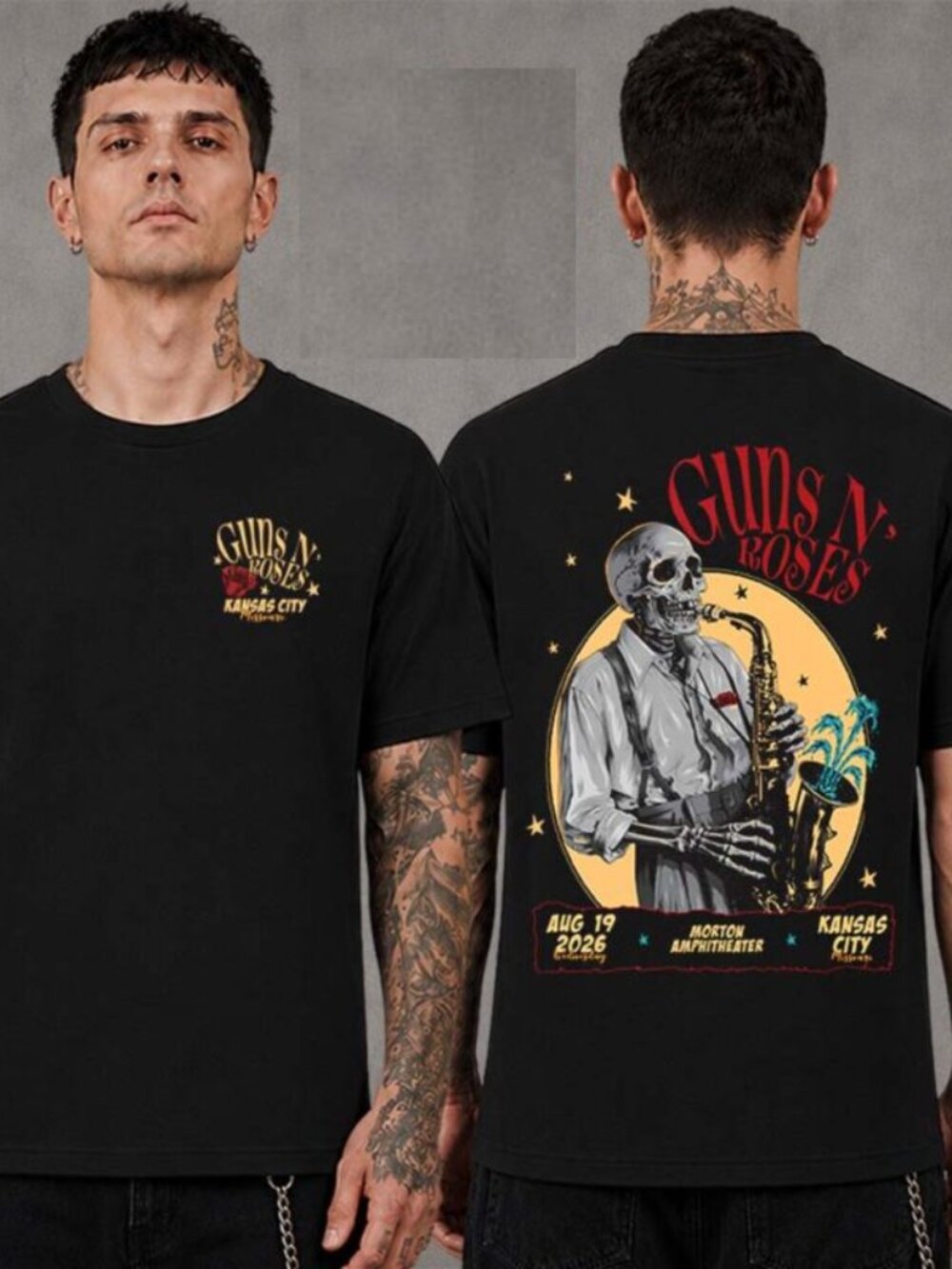 Guns N Roses Kansas City 2026 Exclusive City Tee At Morton Amphitheatre Tee